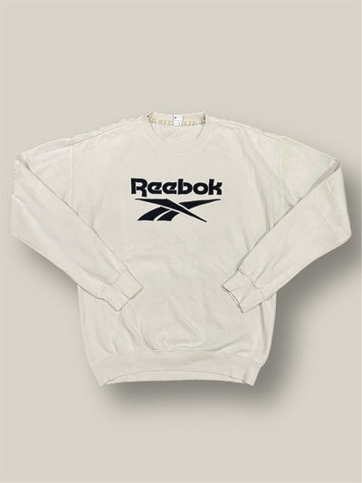 Felpa Reebok ricamo girocollo vintage tg M panna Thriftmarket BAD PEOPLE