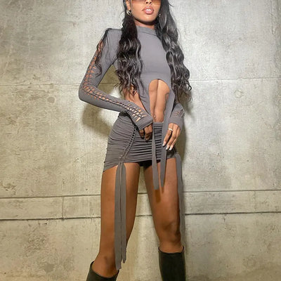 Set donna completo due pezzi top e gonna MUST HAVE BAD PEOPLE