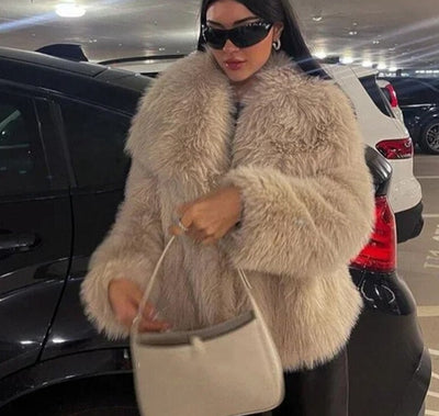 Fake Fox Fur Jacket Coat eco pelliccia donna MUST HAVE BAD PEOPLE