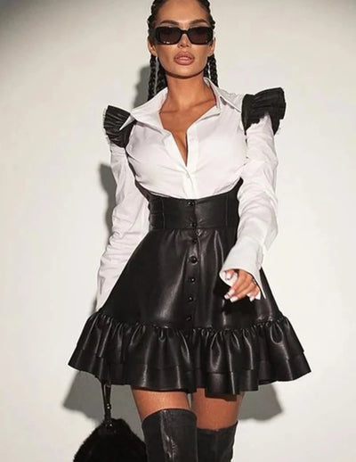 Completo due pezzi camicia e abito ecopelle donna MUST HAVE BAD PEOPLE