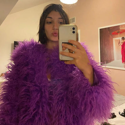 Candy Colorful Elegant Fuzzy Faux Fur Coat eco pelliccia donna pelo MUST HAVE BAD PEOPLE