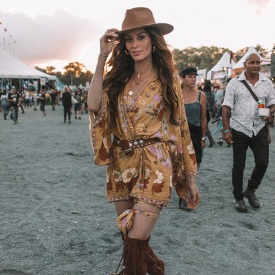 Women's Bohemian V-neck print dress MUST HAVE