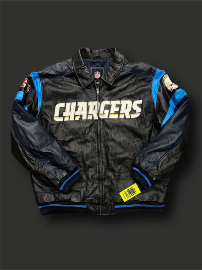 Bomber NFL chargers pelle vintage tg XXL Thriftmarket