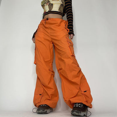 Baggy Cargo donna oversize pantalone Orange MUST HAVE