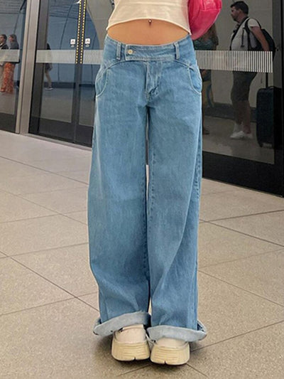 Jeans 90s Vittoria dotta gamba larga Blue1 MUST HAVE