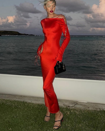 Abito lungo Ava stringato MUST HAVE