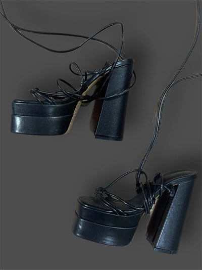 Tacco 15 stringato tg 38 nero Thriftmarket