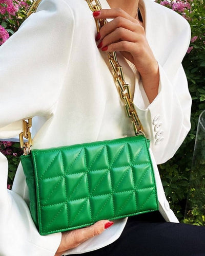 Handbags Thick Chain verde MUST HAVE