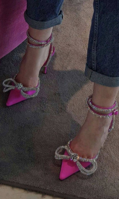 tacchi donna fiocco Glitter Rose MUST HAVE