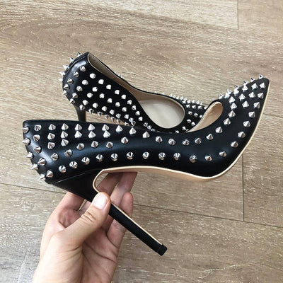 Tacco donna decollete borchiato Silver Rivet MUST HAVE